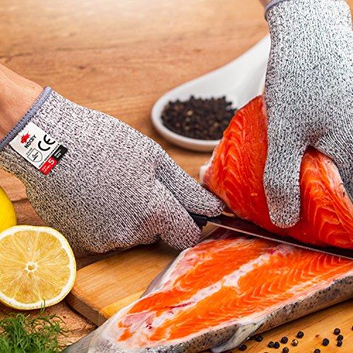NoCry Cut Resistant Gloves Food Grade with 3 Touchscreen Capable