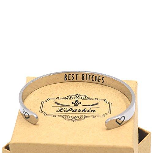 LParkin Friendship Bracelet Stainless Steel Best Bitchs Bracelet 