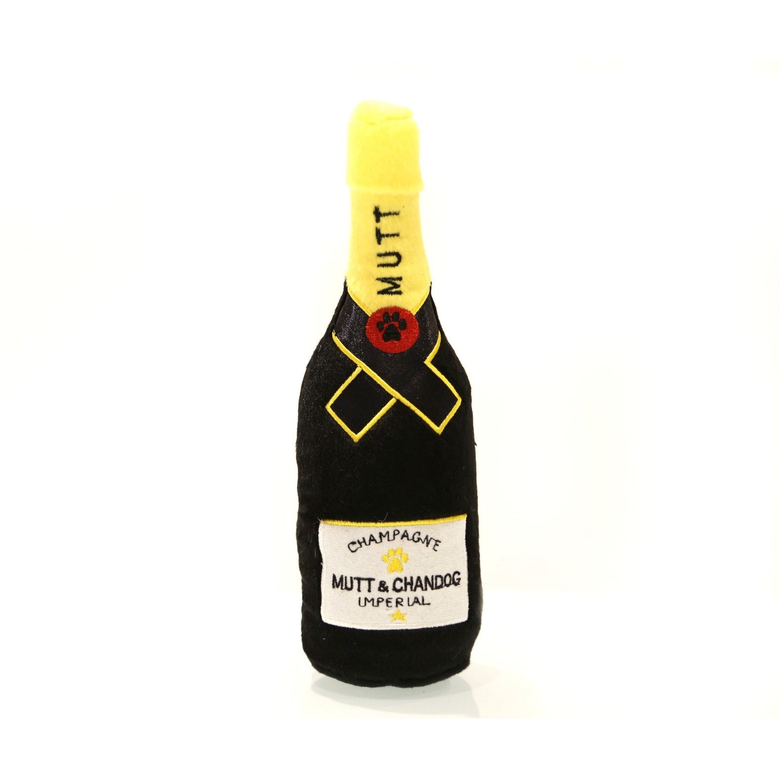 champagne dog toy