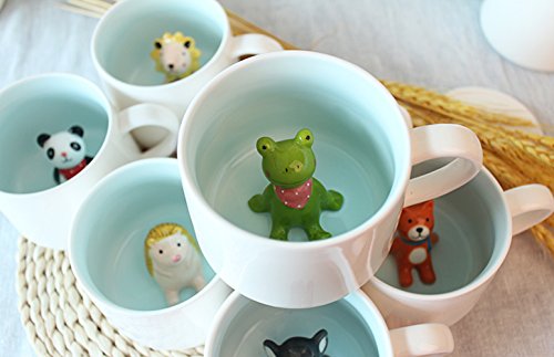 Lovely Cartoon 3D Frog Hand Painting Coffee Mug Porcelain Ceramic Tea Cup 