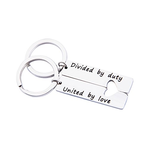 Military Matching Set - 'Divided by Duty' Keychains | ThatSweetGift