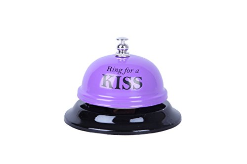 “Ring for Kiss” Desk Bell Funny Romantic Gift 2.5 Inch Juvale Novelty Gifts for Couples / Novelty Wedding Gifts Birthday Gift 