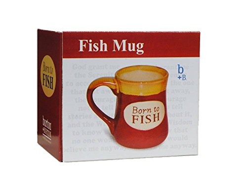 Born to Fish 18 oz. Coffee Mug with Fisherman's Serenity Prayer
