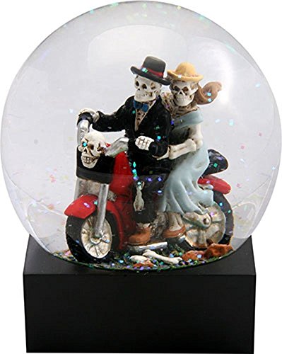 Day of the Dead Skeleton Couple on Motorbike 