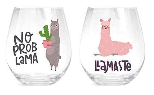 No Drama Llama Funny Llama Wine Tumbler Stainless Steel Wine Tumbler 12 Oz,Perfect Insulated Travel Wine Tumbler for Men Women in The Office at Home Llama Gift Rose Gold