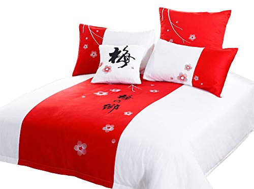 Japanese 3 Piece Bedding Set With Plum Blossom Print Thatsweetgift