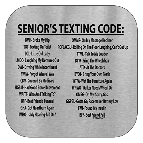 Senior citizen texting codes