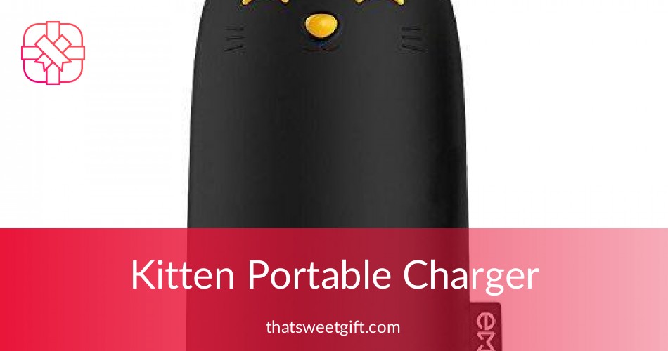 Portable Charger With Beautiful Kitten Design ThatSweetGift