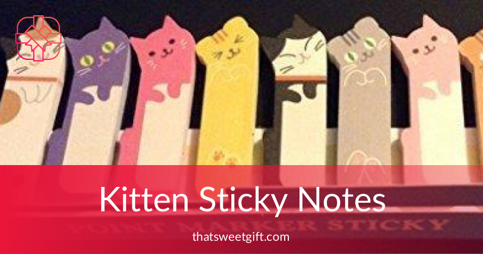 Kitten Sticky Notes - Perfect Gift Idea | ThatSweetGift.com