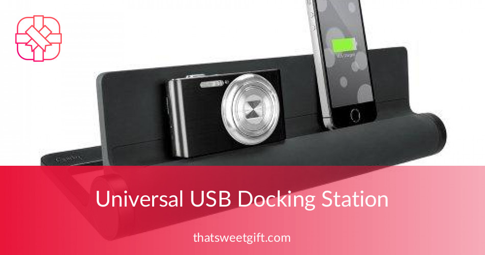 Added to Cart Docking station that shows off your electronics while they charge. Wires hidden out of sight while four USB outlets charge both bottom-connected and side-connected accessories.