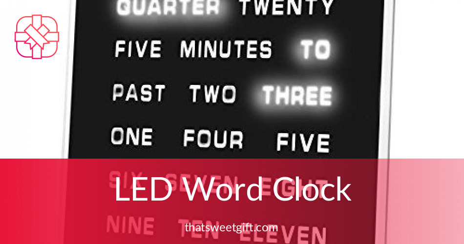 LED Word Clock Displaying Time As Text