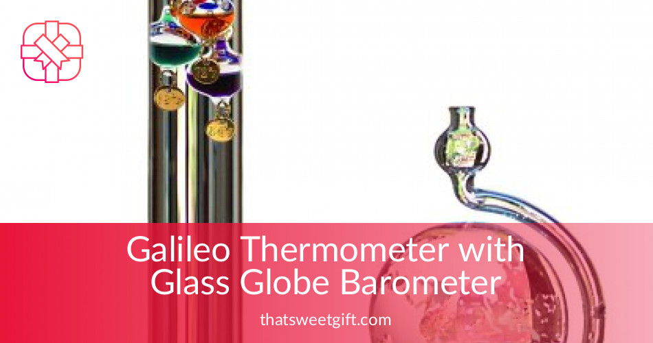 Galileo Thermometer with Glass Globe Barometer ThatSweetGift