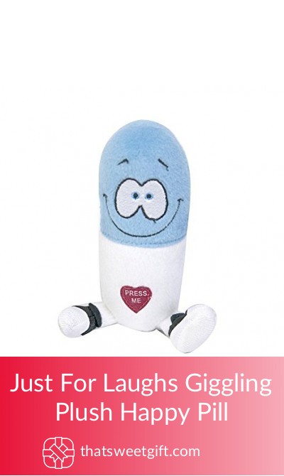 Just For Laughs Giggling Plush Happy Pill | ThatSweetGift